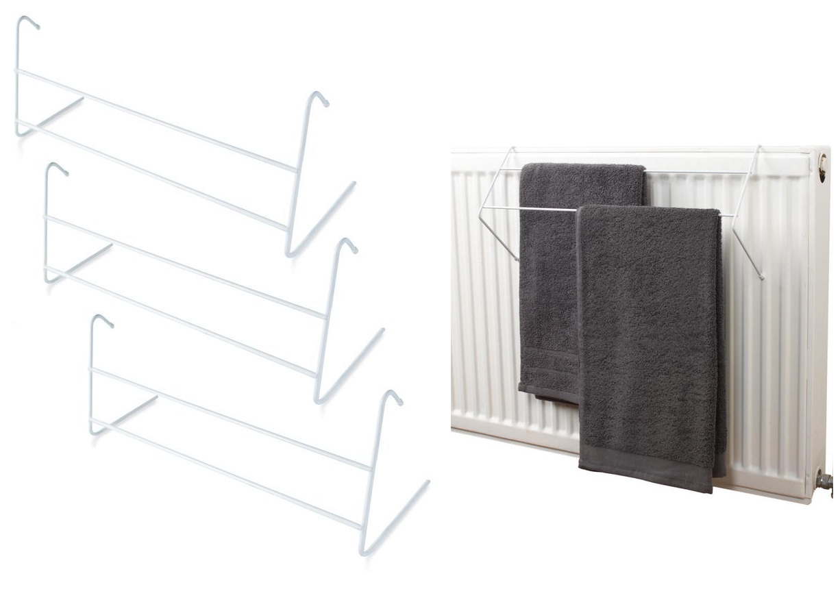 3x Metal 2 Bar Radiator Airer 3M